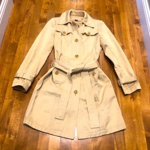 Banana Republic Factory tan belted trench coat